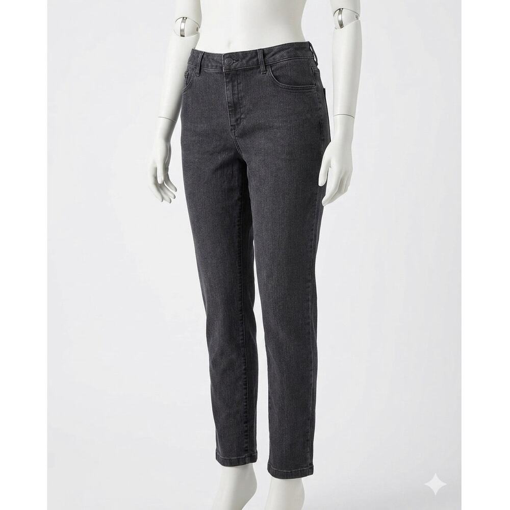 Jessica Simpson High Rise Skinny Jeans Black Faded Wash Denim Size 14/32 Stretch